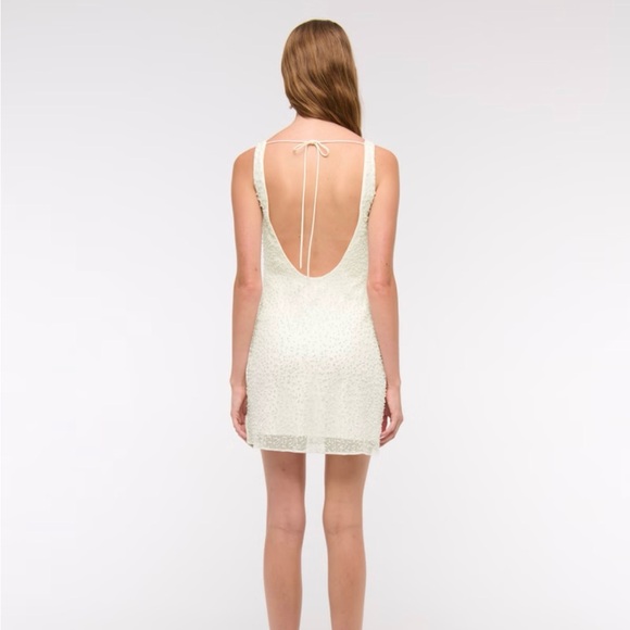 Abercrombie & Fitch Cream Textured Mini Dress - Picture 2 of 2